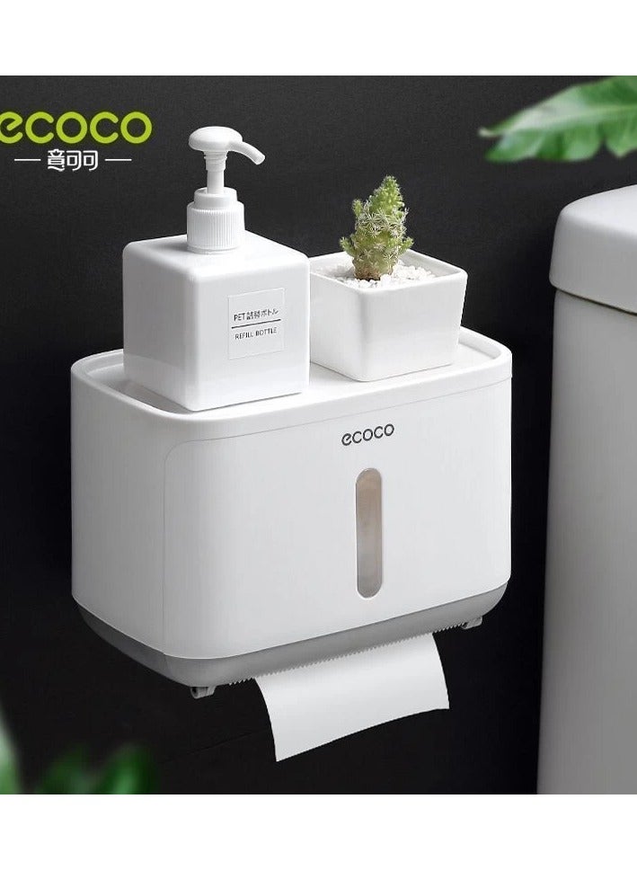 ECOCO Wall-Mounted Tissue Box - White